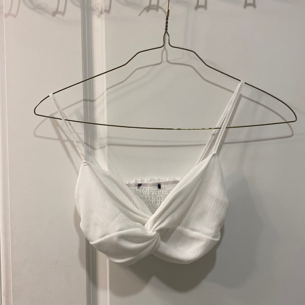 White crop top